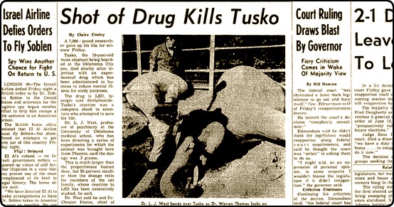 Newspaper about Tusko